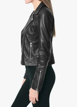 Best DYLAN LEATHER ZIP MOTO JACKET Women JACKETS