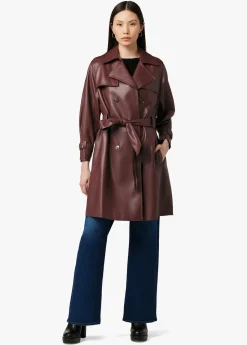 Discount ELIZA VEGAN LEATHER TRENCH Women JACKETS