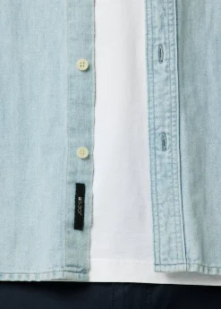 Hot LOU INDIGO LINEN SHIRT TOPS / TEES