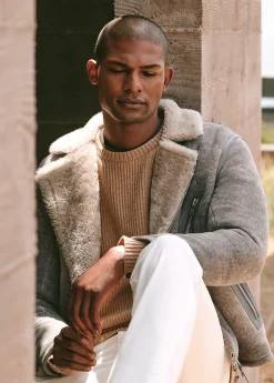 Discount TEXTURED CREWNECK SWEATER SWEATERS / HOODIES