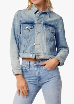 New THE JOEY SHRUNKEN DENIM JACKET Women JACKETS