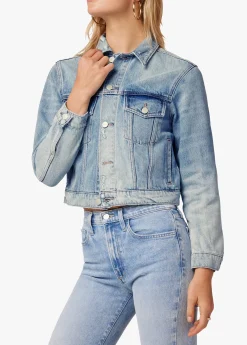 New THE JOEY SHRUNKEN DENIM JACKET Women JACKETS