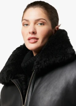 Discount THE LISA REVERSIBLE SHEARLING LEATHER JACKET Women JACKETS