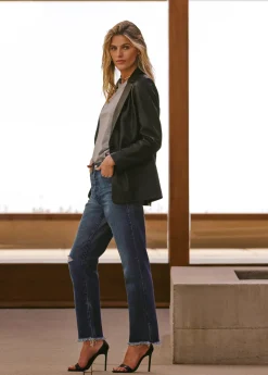 Sale THE NINA BOYFRIEND LEATHER BLAZER Women JACKETS
